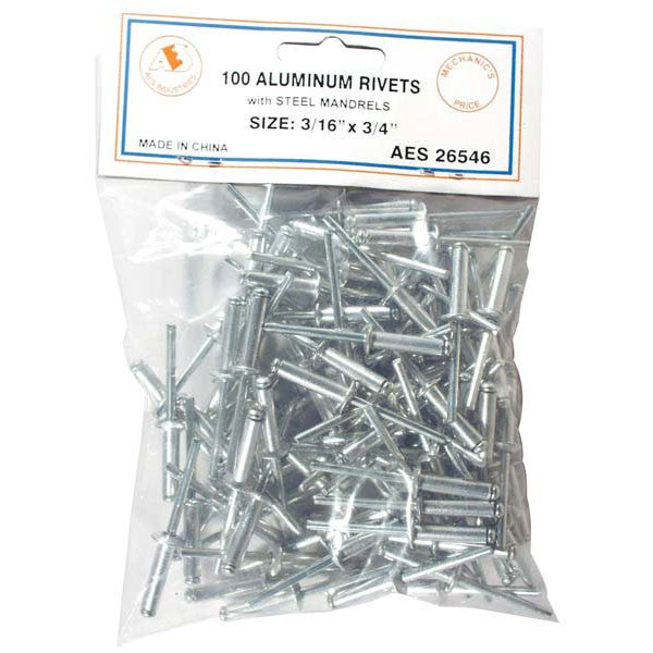 RIVET 3/16X3/4 100PC PLUS PBE DISTRIBUTORS