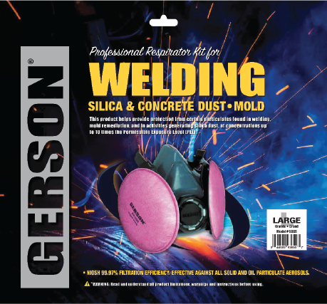 *MEDIUM*  P100 WELDING, SILICA, CONCRETE, MOLD  HALF-MASK RESPIRATOR KIT