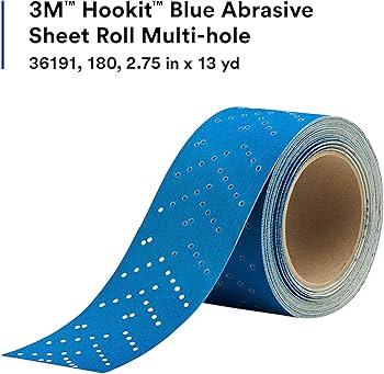 BLUE ABRASIVE #500 GRIT HOOKIT ROLL 2.75