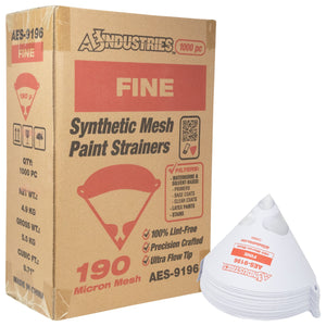 (AES9196) *FINE* 190 MICRON MESH PAINT STRAINERS BOX 1000