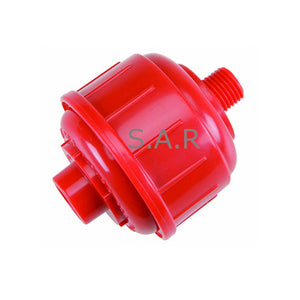 DISPOSABLE INLINE PLASTIC FILTER RED
