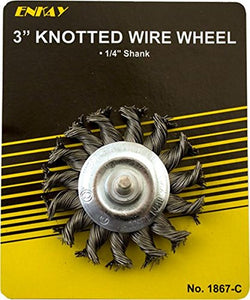 3" KNOT WIRE WHEELL 1/4 SH