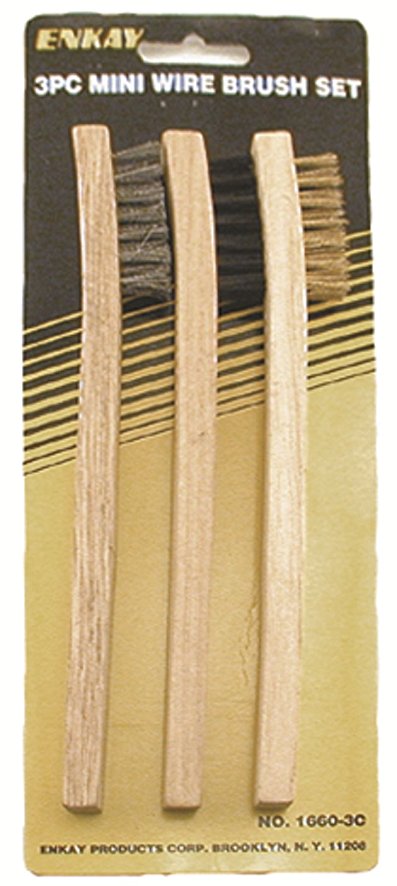 3PC MINI WIRE BRUSH SET CARDED