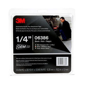 Attachment Double Sided Tape Black 1/4" X 20 Yds