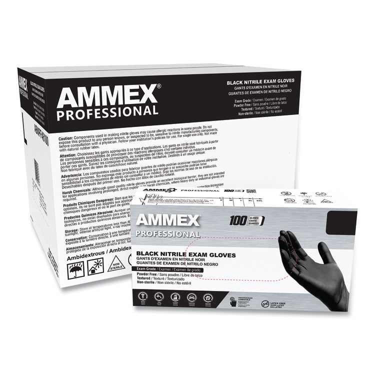 BLACK NITRILE PROFESSIONAL PF GLOVE SMALL(BOX OF 100) – PLUS PBE ...