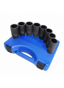 12 POINT AXLE NUT SOCKET SET 8 PCS