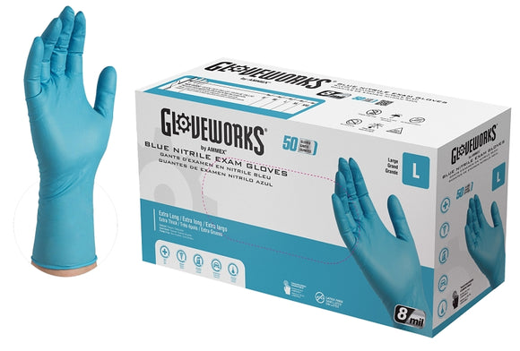 GLOVEPLUS HD NITRILE PF EXAM GLOVES LARGE BOX OF 50