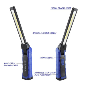 500X2 Lumen Wirelessly Rechargeable FOLDING LIGHT